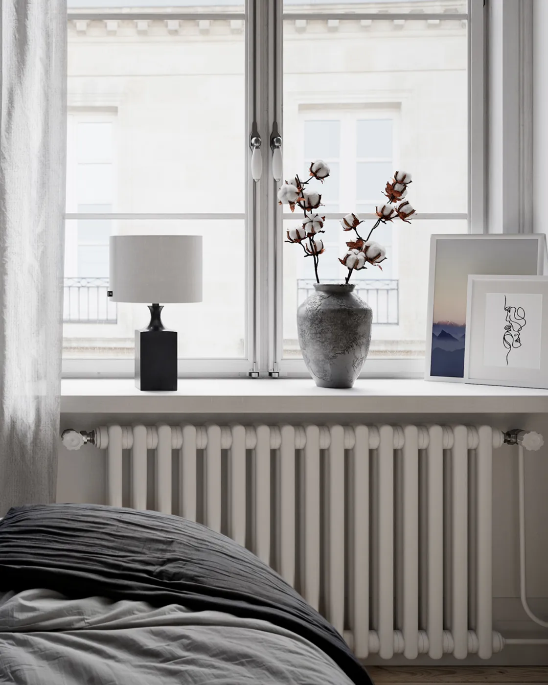 우디 테이블 조명 41 cm, Black-white By Rydéns | 바이뤼덴스