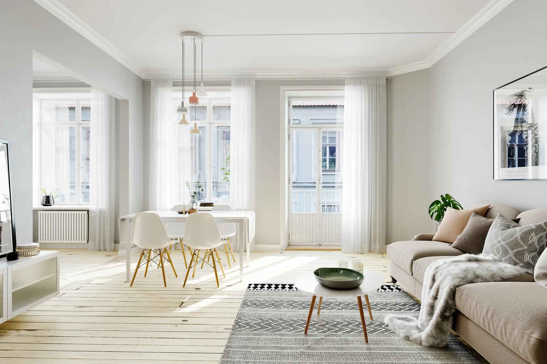 카바노 5-로우 펜던트 조명, Multi By Rydéns | 바이뤼덴스