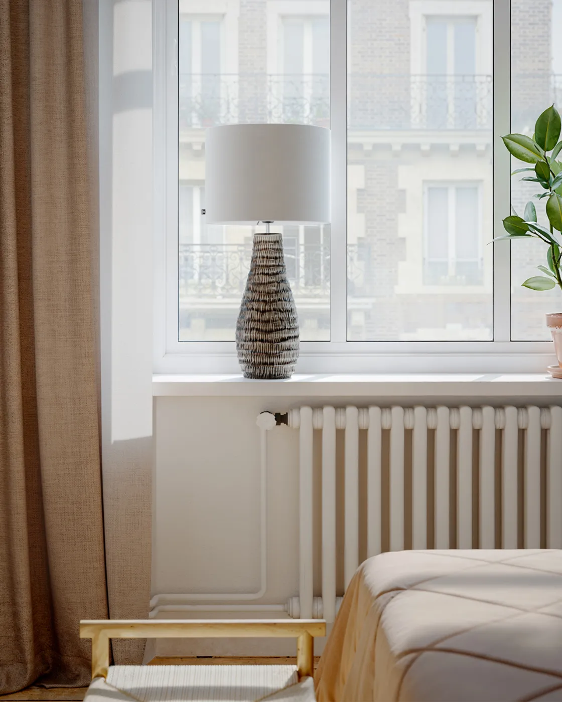 바르타 테이블 조명 74 cm, Brown-beige By Rydéns | 바이뤼덴스