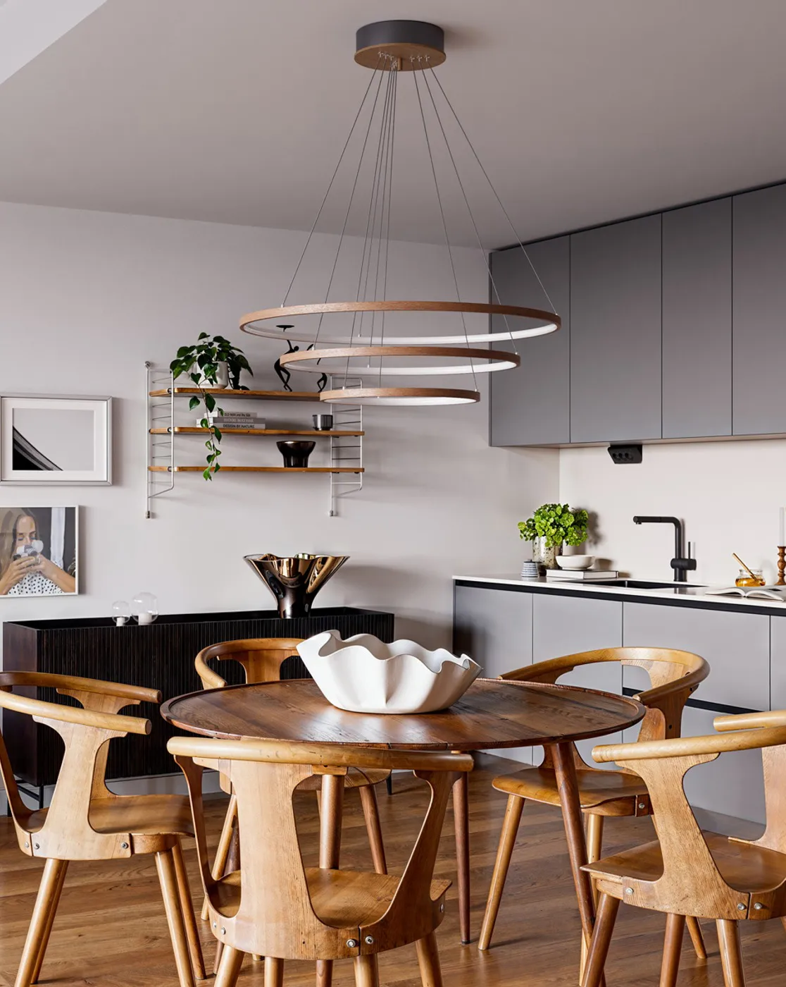 트리오네 천장 조명 Ø80 cm, Walnut By Rydéns | 바이뤼덴스