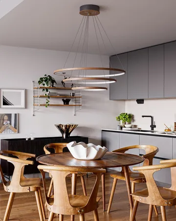 트리오네 천장 조명 Ø80 cm - Walnut - By Rydéns | 바이뤼덴스