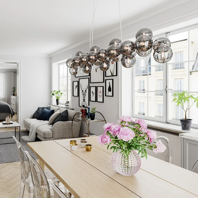 스플렌도르 바 펜던트 조명, chrome-smoke grey By Rydéns | 바이뤼덴스