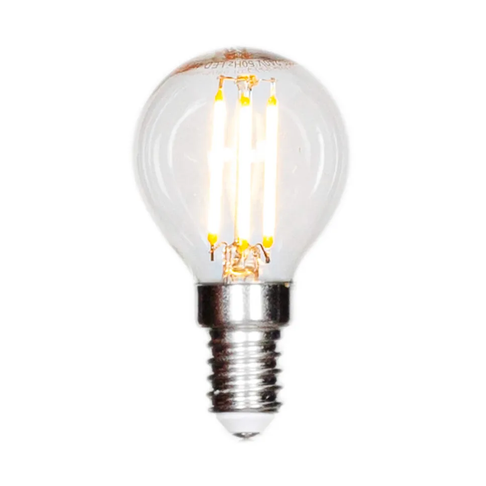 필라멘트 LED 글로브 전구 E14 4W 밝기 조절 지원, Clear Ø4.5 cm By Rydéns | 바이뤼덴스