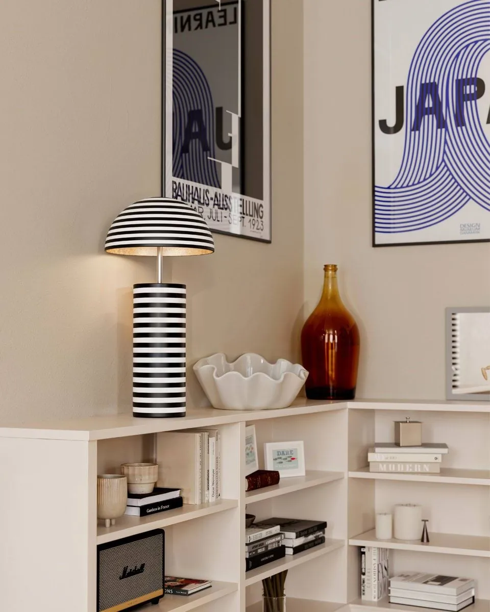 Stripe 테이블 조명, White-black, 50 cm By Rydéns | 바이뤼덴스