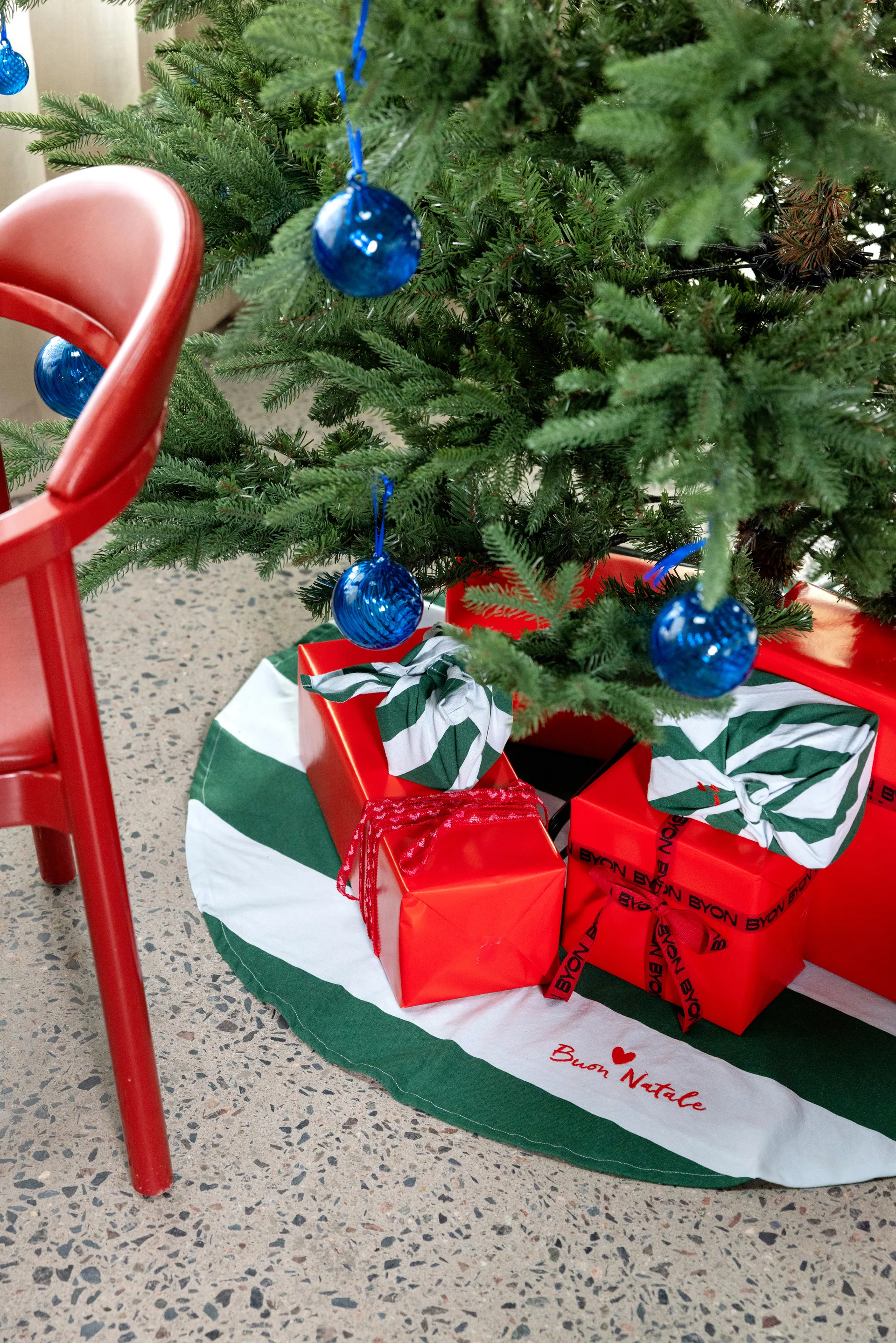 러브 크리스마스 트리 매트 Ø100 cm, Green-light blue Byon | 바이온