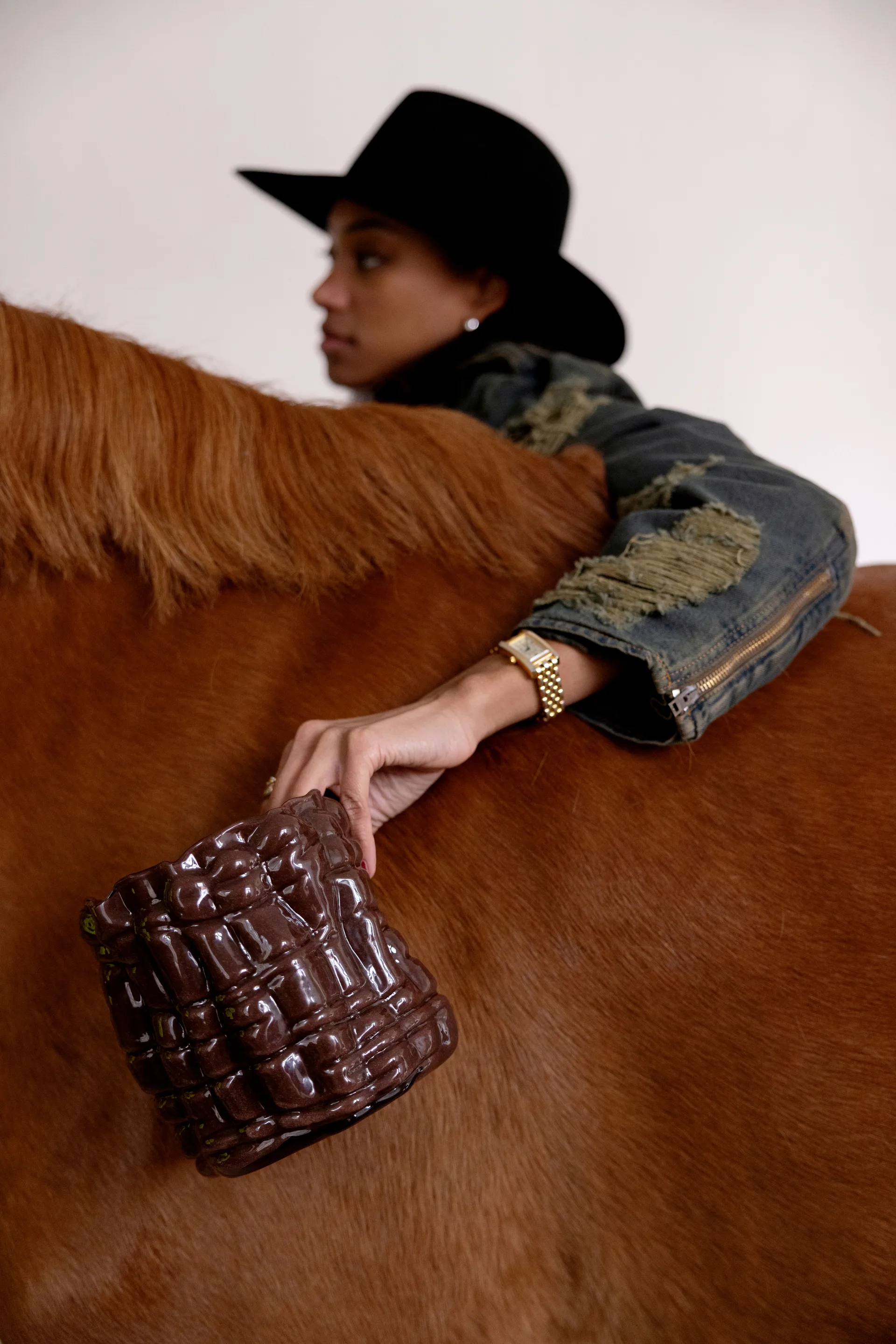 라란느 캔들 홀더 Ø15 cm, Brown Byon | 바이온