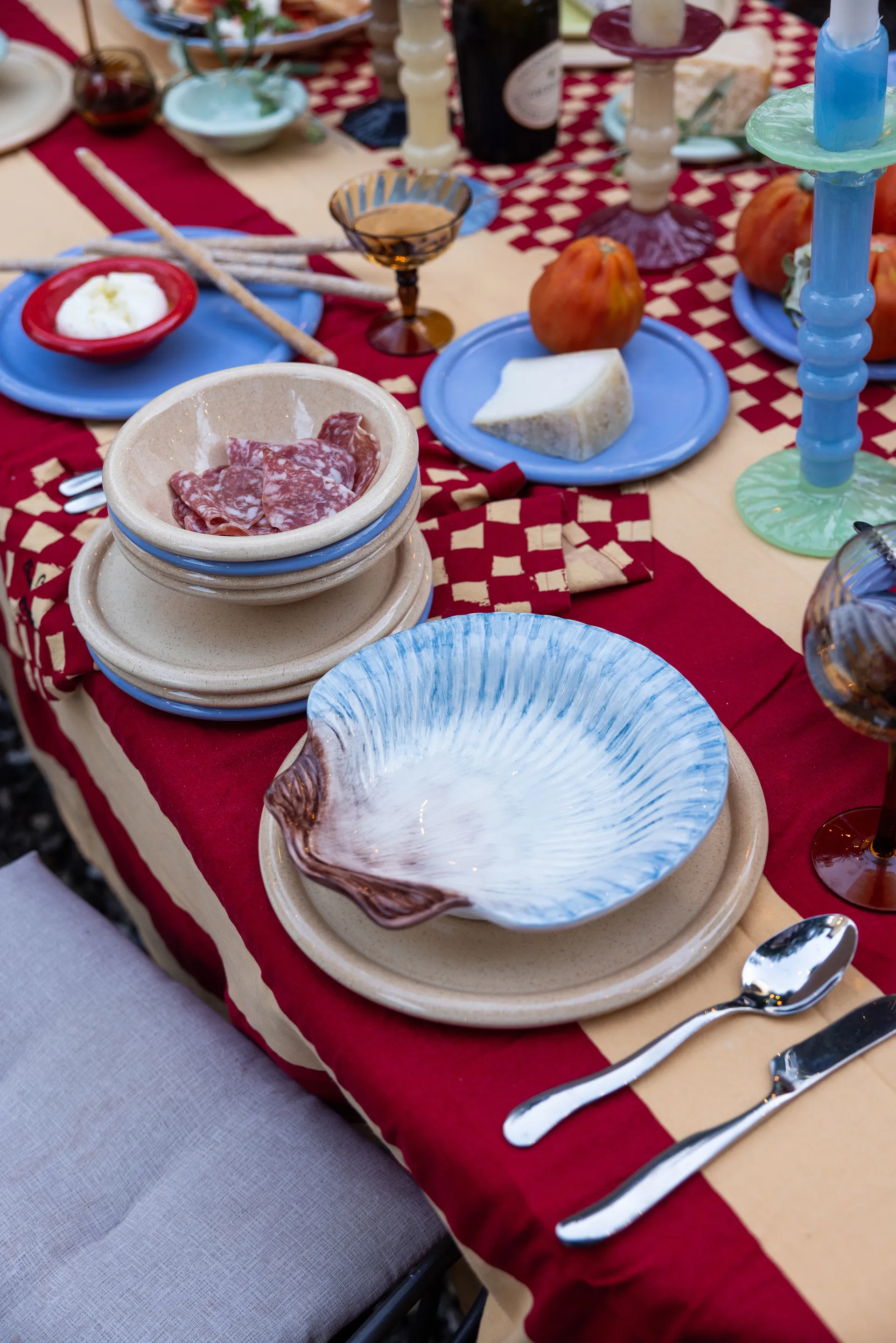 아르모나 접시 23.5x23.5 cm, Light blue Byon | 바이온