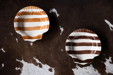 아르모나 스트라이프 플레이트 23.5x23.5 cm - Light brown-white - Byon | 바이온