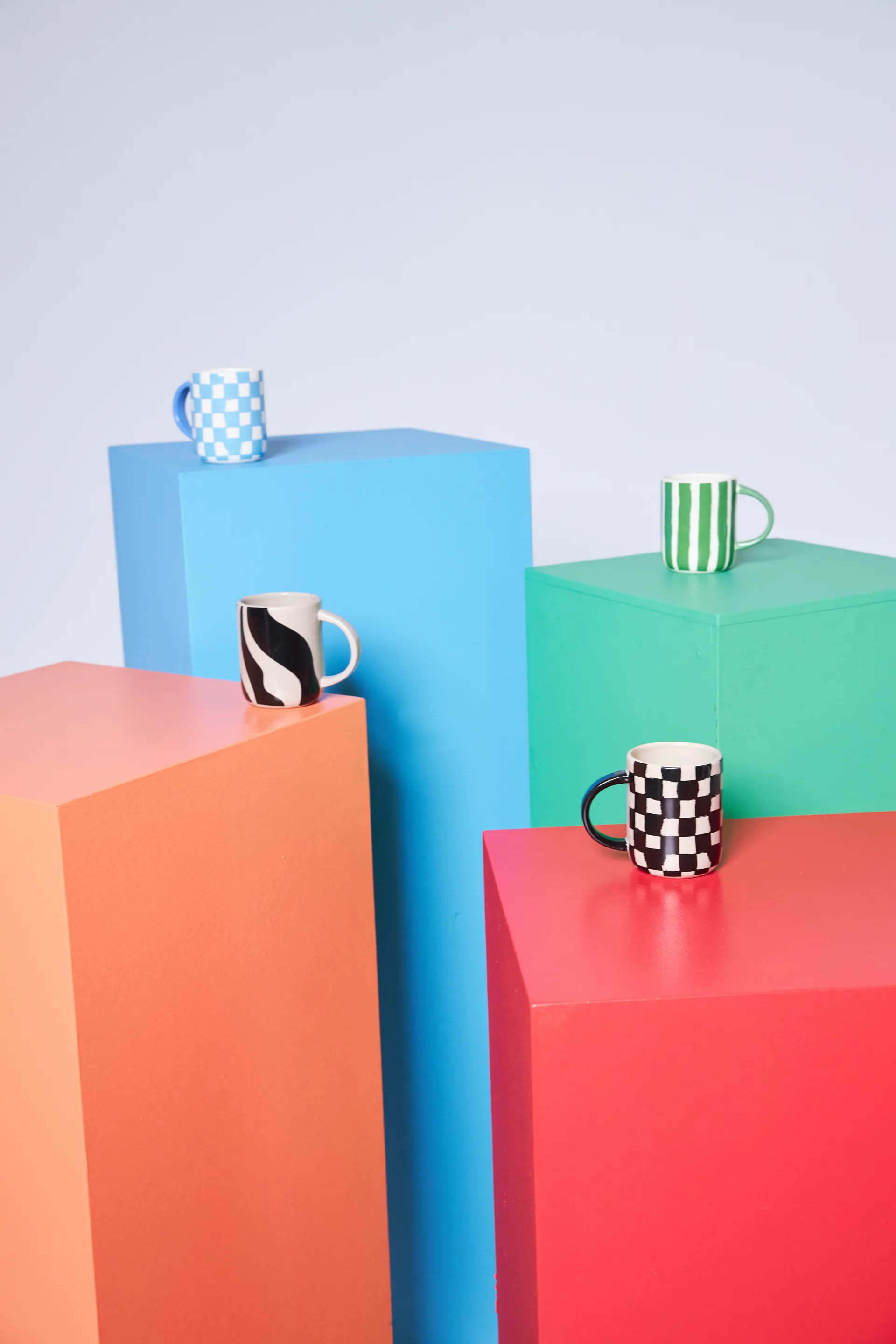 리즈 머그 체크 28 cl, Black-beige Byon | 바이온