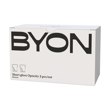 오패시티 드링킹 글라스 30 cl 2개 세트 - Brown - Byon | 바이온