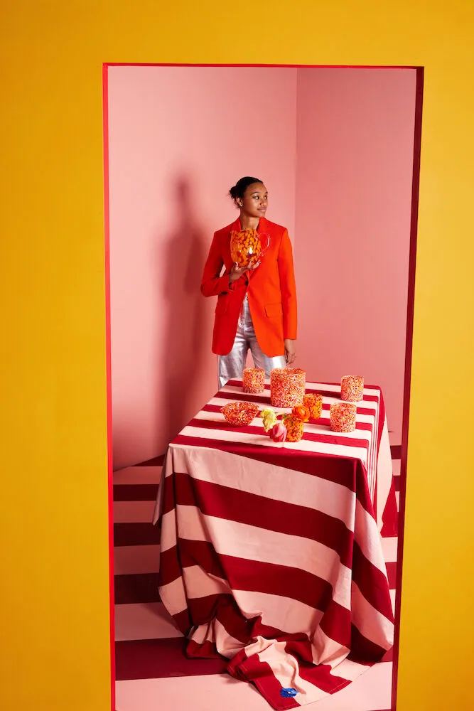 메시 글래스 30 cl 2개 세트, Red-orange Byon | 바이온