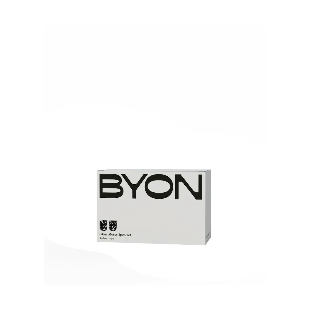 메시 글래스 30 cl 2개 세트, Red-orange Byon | 바이온