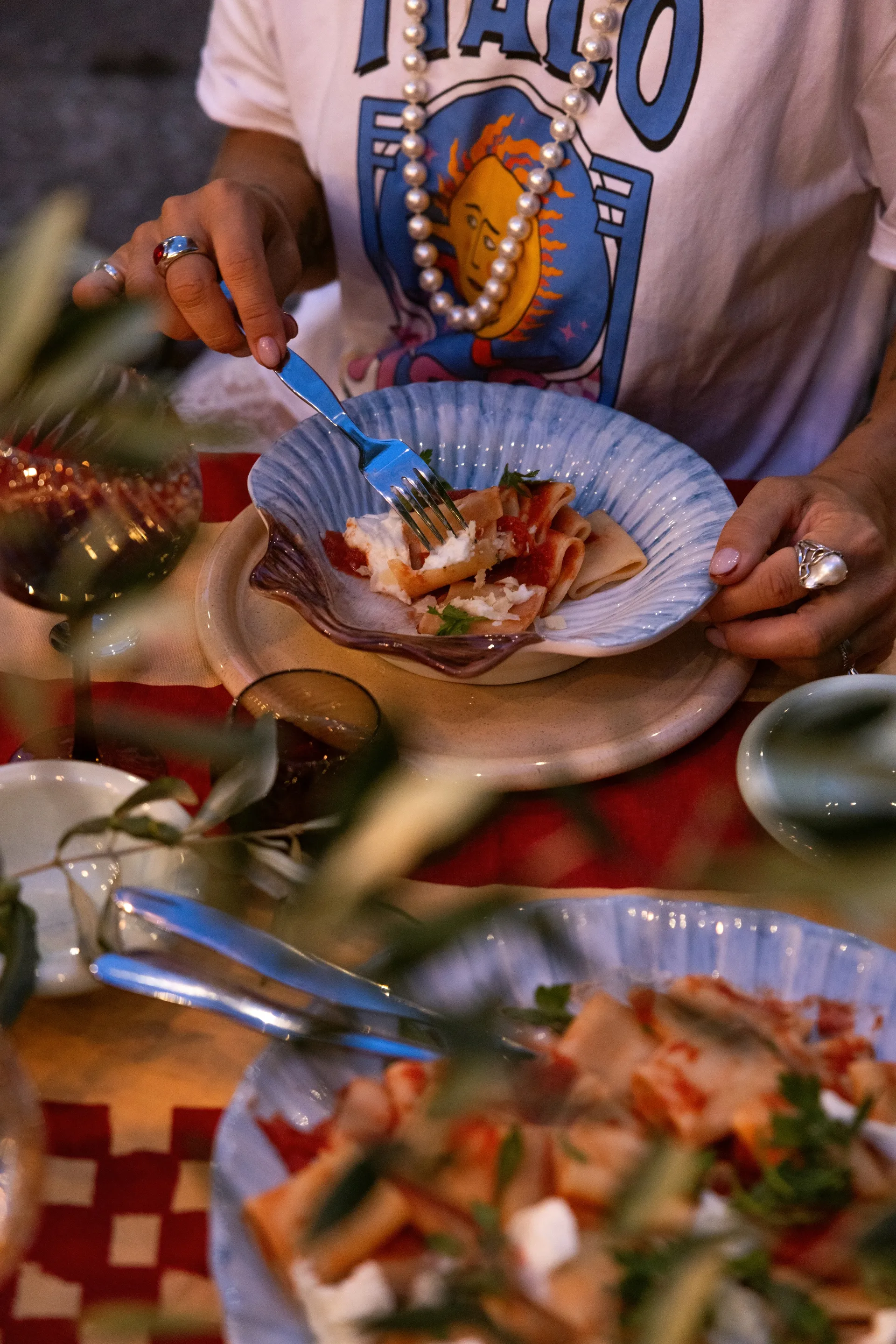 아르모나 서빙 디시 32x32.5 cm, Light blue Byon | 바이온