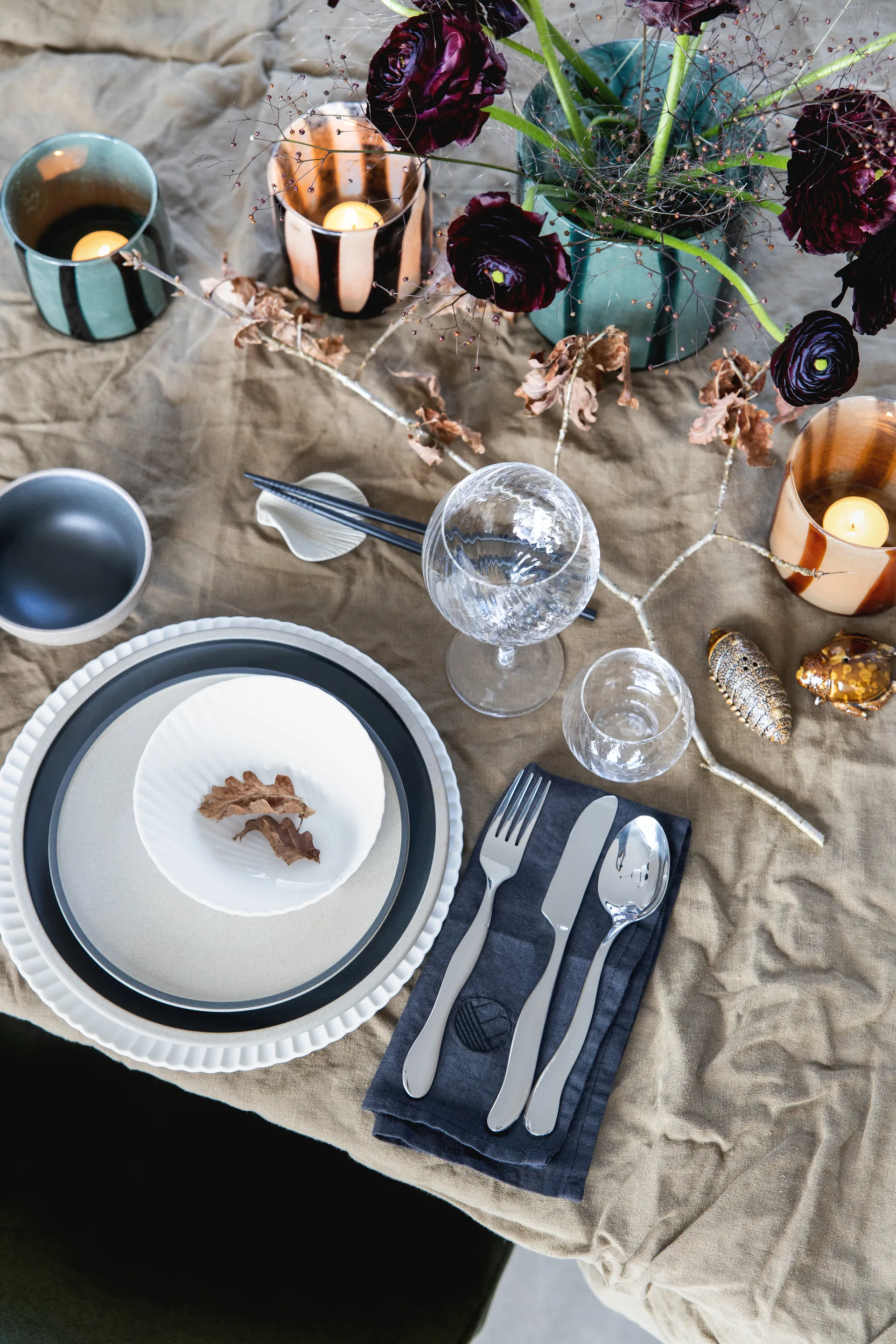 후미코 젓가락 홀더 4개 세트, Beige Byon | 바이온