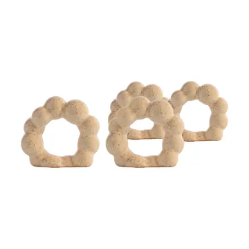 포르토 냅킨 링 4개 세트 - Beige - Byon | 바이온