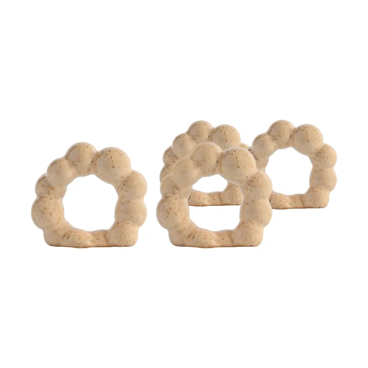 포르토 냅킨 링 4개 세트 - Beige - Byon | 바이온