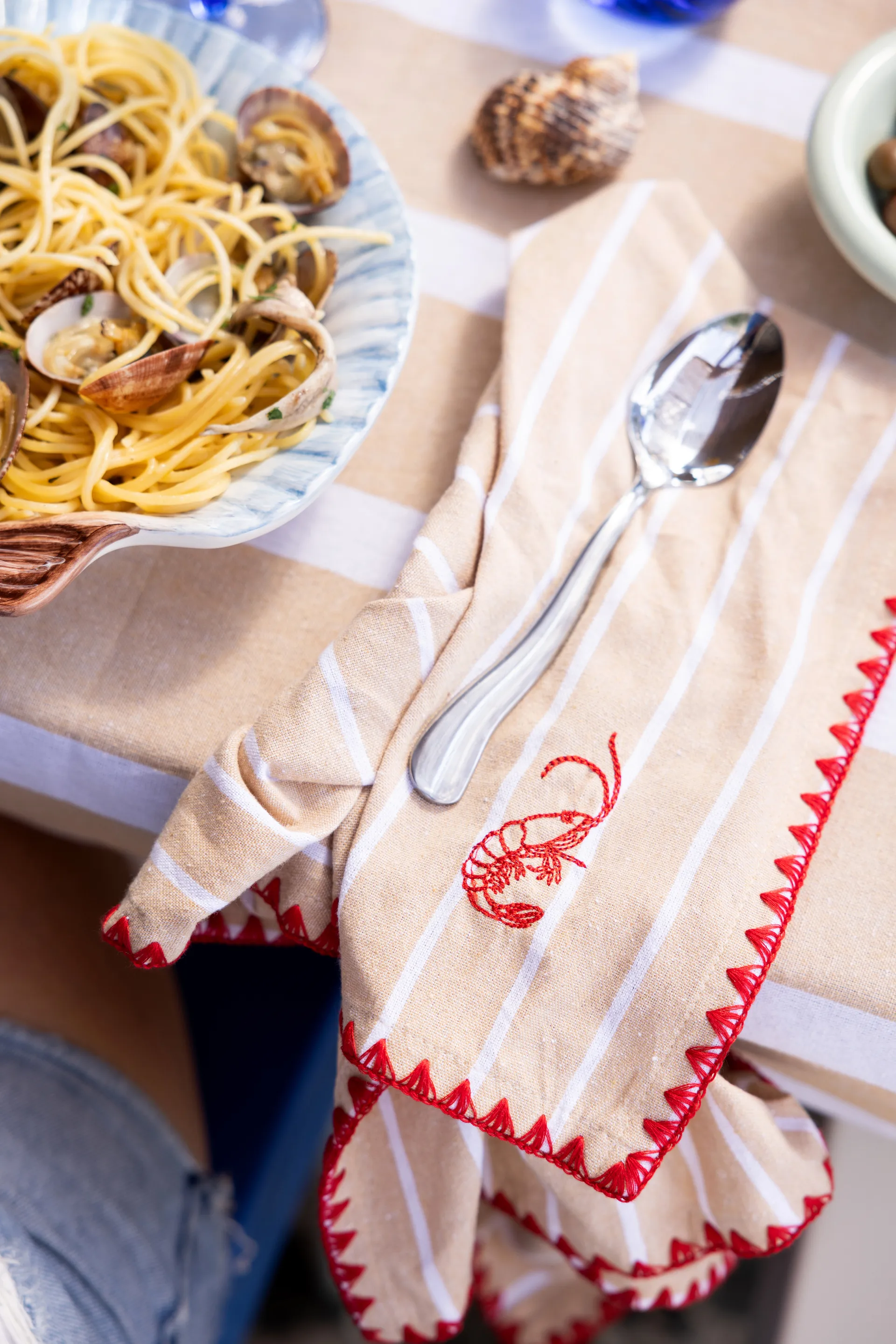 버바 패브릭 냅킨 45x45 cm 2개 세트, Beige Byon | 바이온