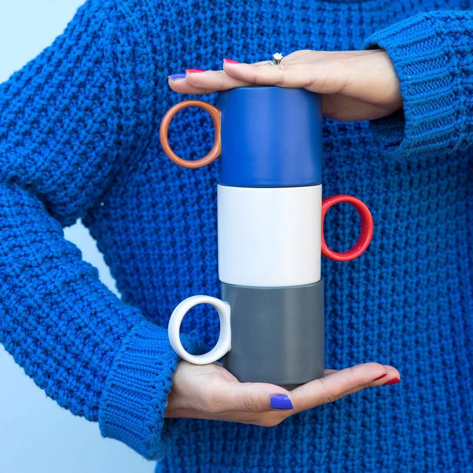 누어 컵 Ø7.5 cm, grey-red Byon | 바이온