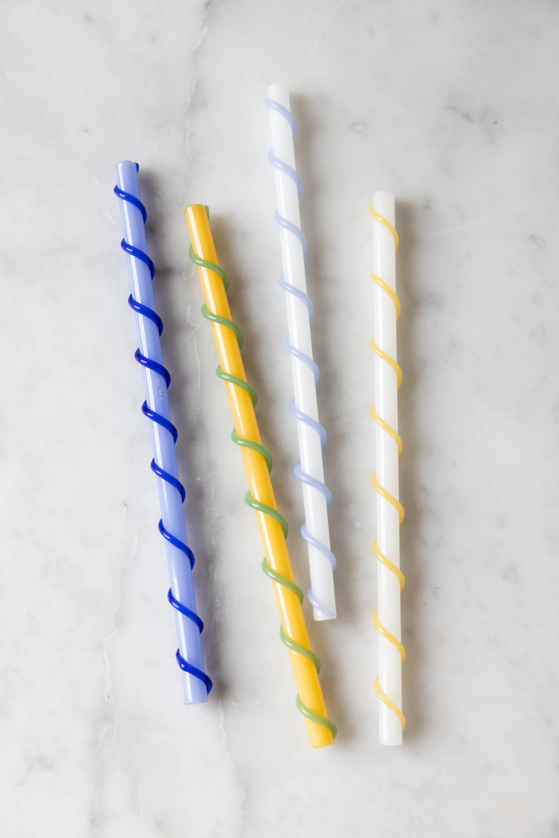 Celebrate 스트로 롱 20cm 4개, Blue-white-yellow-green Byon | 바이온