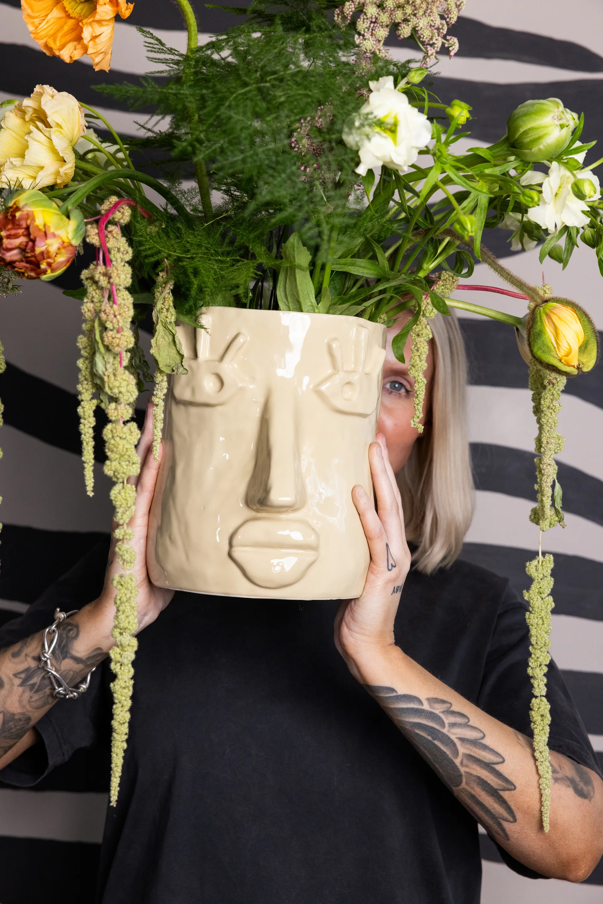 페이시 화병 L 24x19x22 cm, Beige Byon | 바이온