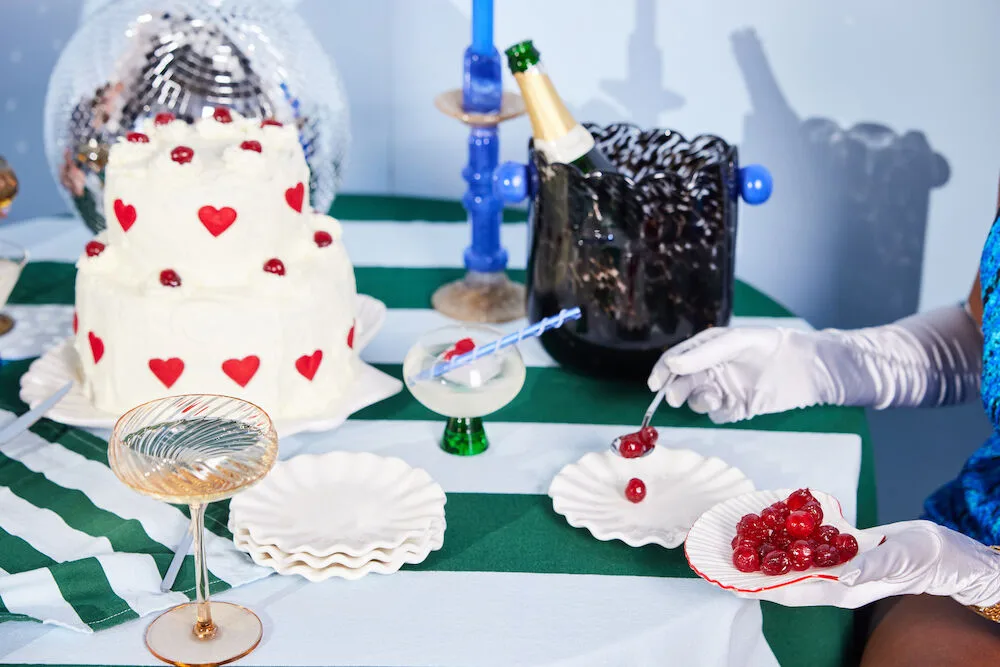 Love 테이블클로스 150x280 cm, Green-light blue Byon | 바이온