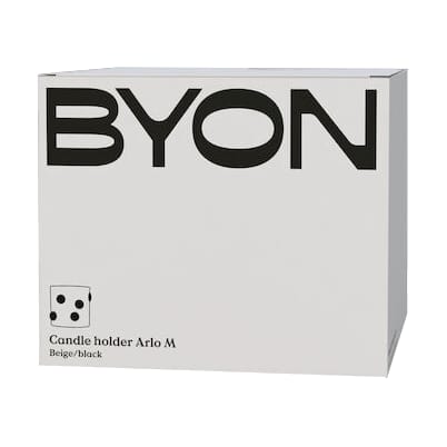 아를로 캔들 홀더 M 15 cm, Beige-black Byon | 바이온