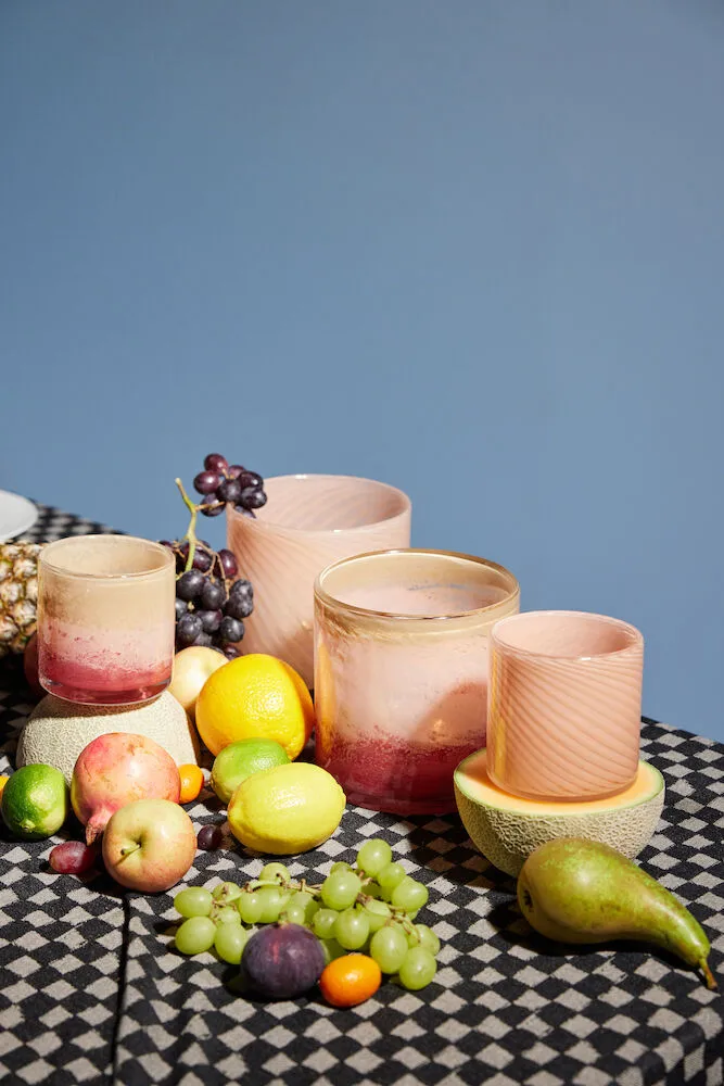 캘로어 캔들홀더-화병 M 15 cm, Rose-beige-bordeaux Byon | 바이온