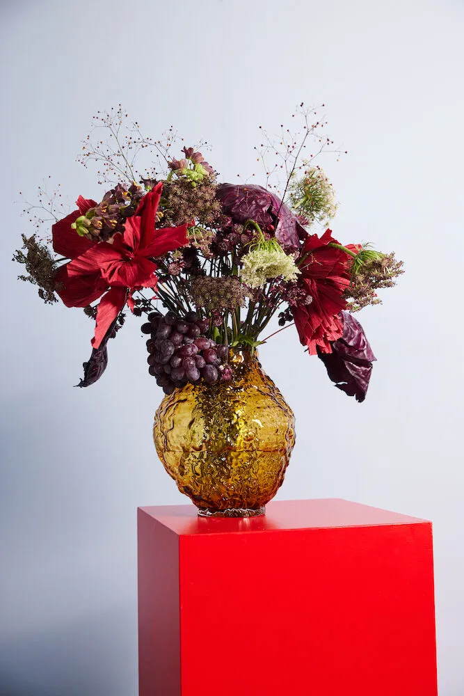 코랄로 화병 M 26x28x27 cm, Light amber Byon | 바이온