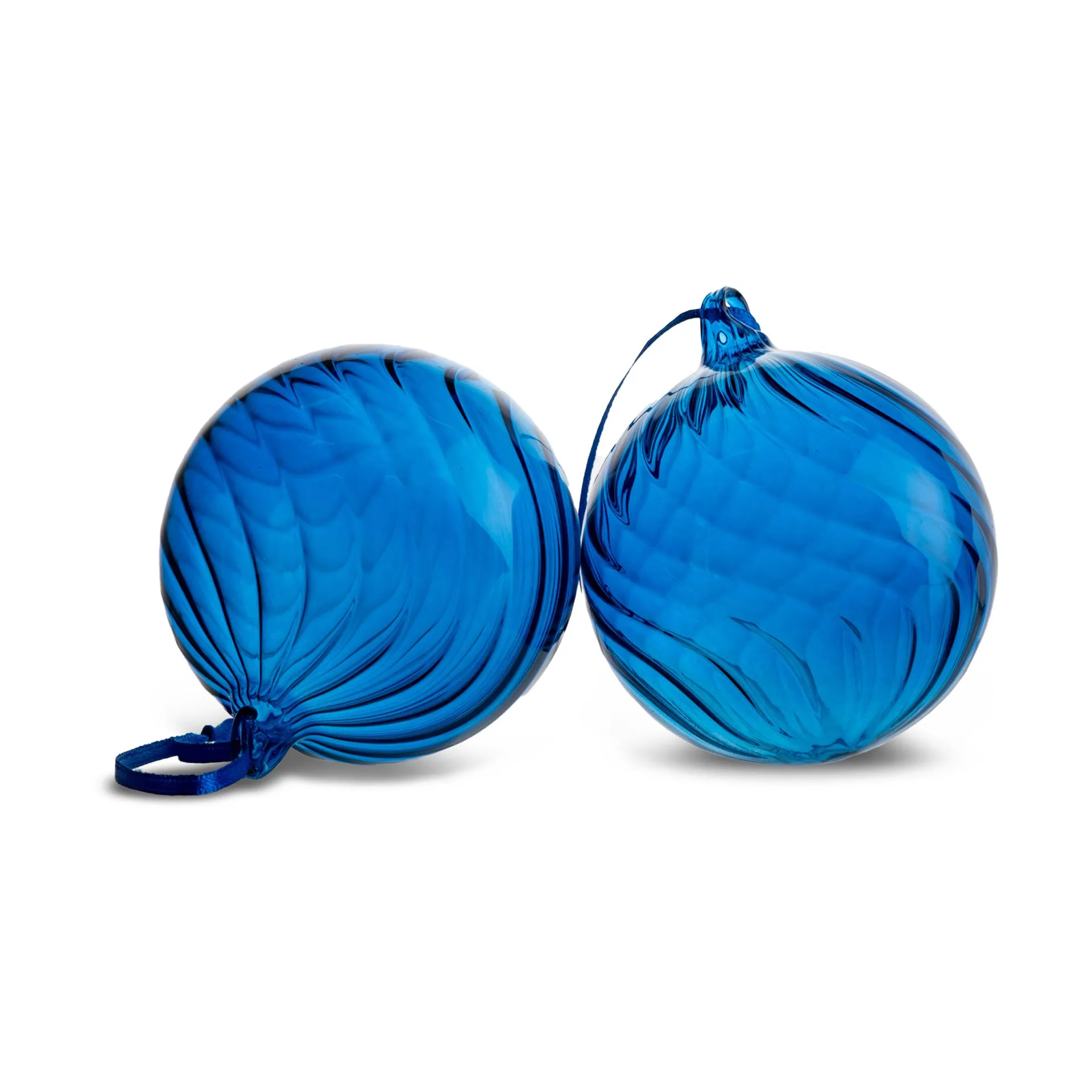 오패시티 크리스마스 트리 볼 M Ø8 cm 2개 세트, Blue Byon | 바이온