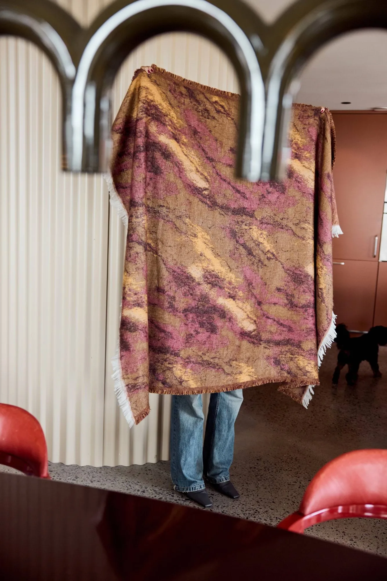 Mavi 스로우, Brown-beige-wine red, 130x170 cm Byon | 바이온
