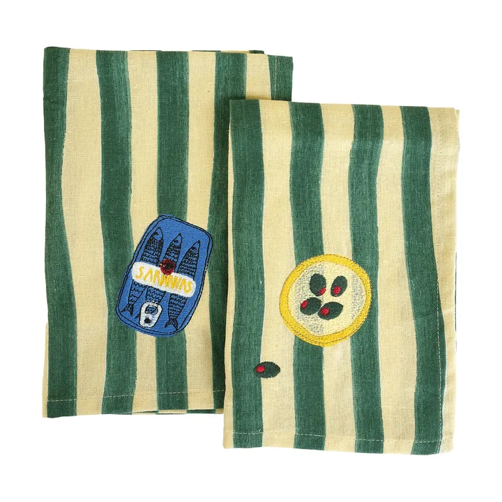 Sera 냅킨 2개입 - Green, 45x45 cm - Byon | 바이온