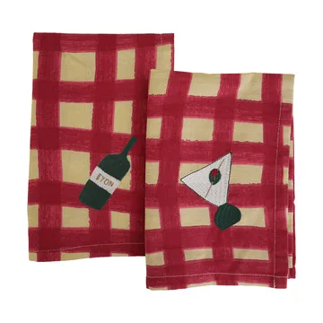 Sera 냅킨 2개입 - Red, 45x45 cm - Byon | 바이온