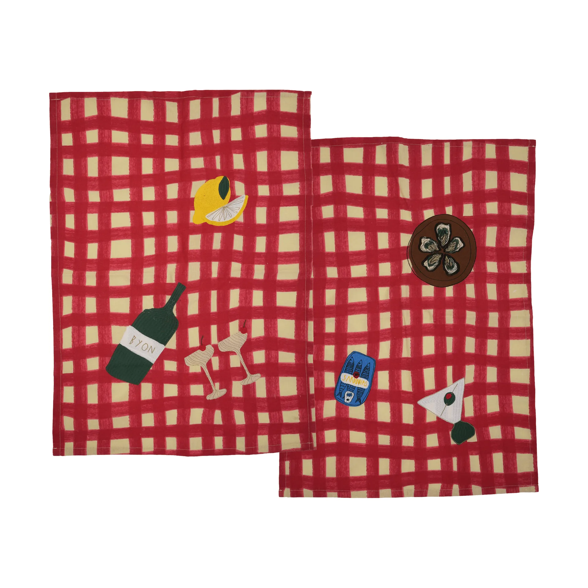 Sera 키친 타월 2개입, Red, 50x70 cm Byon | 바이온