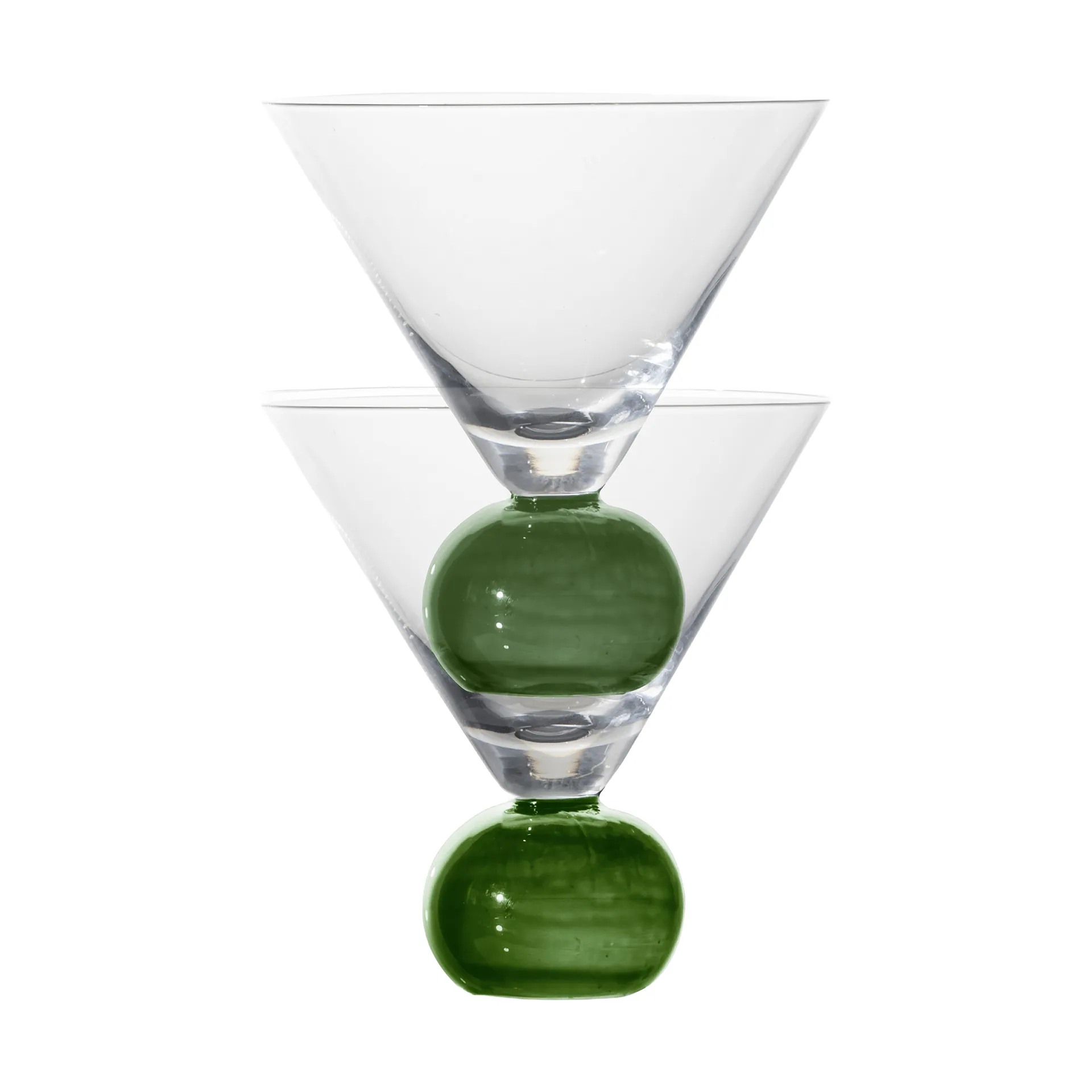 Spice 글래스 24 cl 2개 세트, Clear-dark green Byon | 바이온