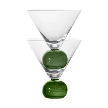 Spice 글래스 24 cl 2개 세트 - Clear-dark green - Byon | 바이온