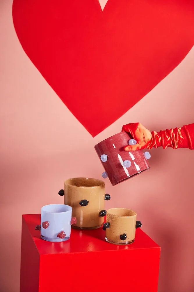 아를로 캔들 홀더 XS 10 cm, Light blue-burgundy Byon | 바이온