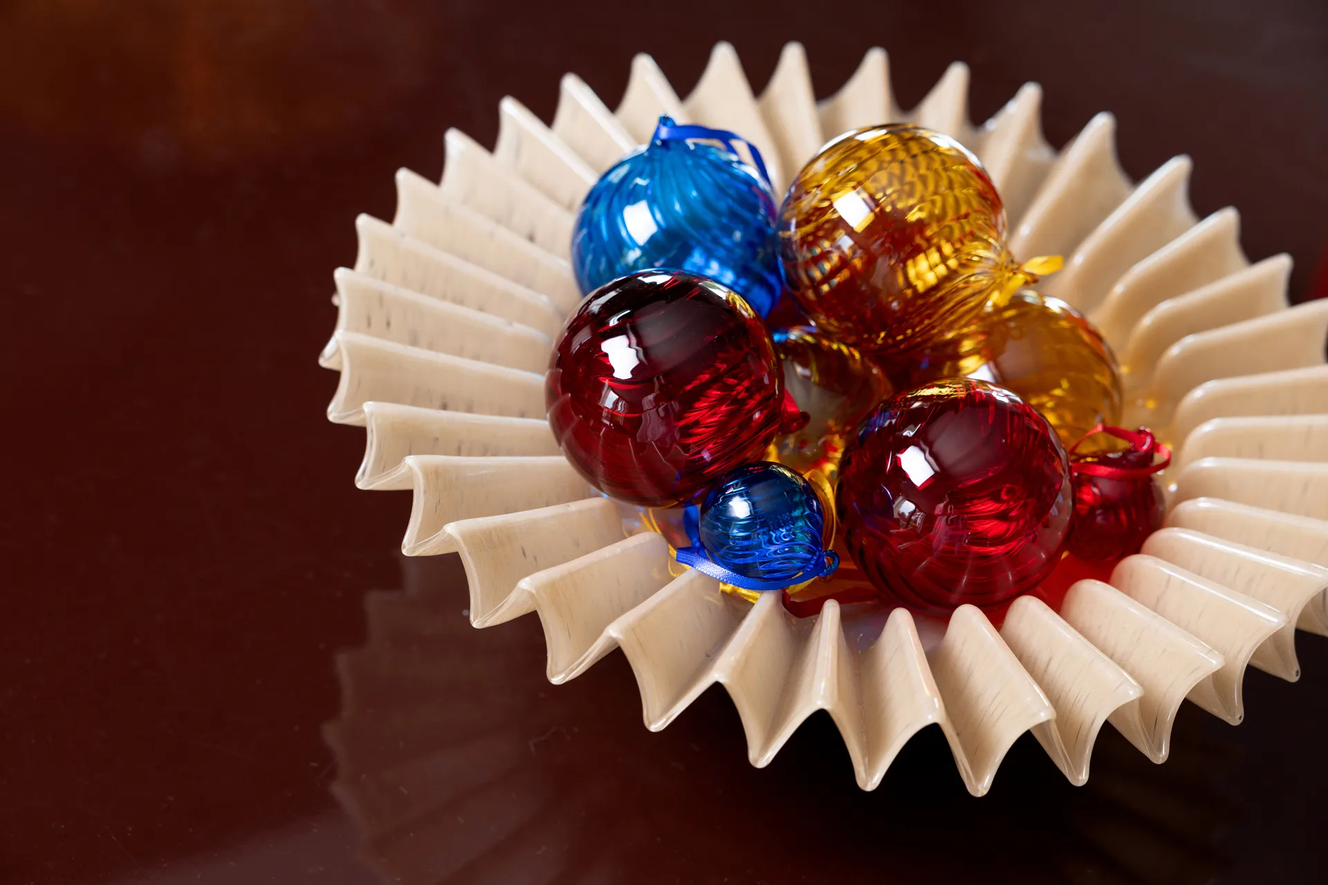 오패시티 크리스마스 트리 볼 XS Ø4 cm 4개 세트, Blue Byon | 바이온