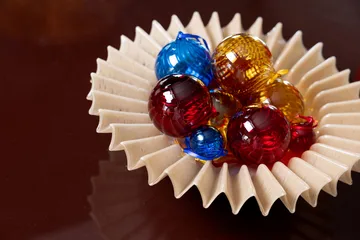 오패시티 크리스마스 트리 볼 XS Ø4 cm 4개 세트 - Blue - Byon | 바이온