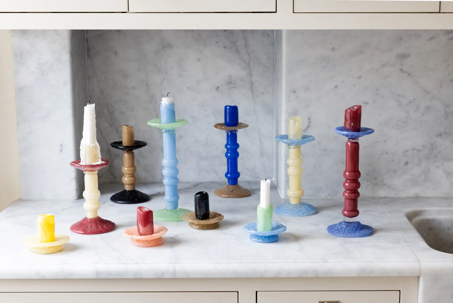 라라 캔들 홀더 XS 9 cm, Black-beige Byon | 바이온