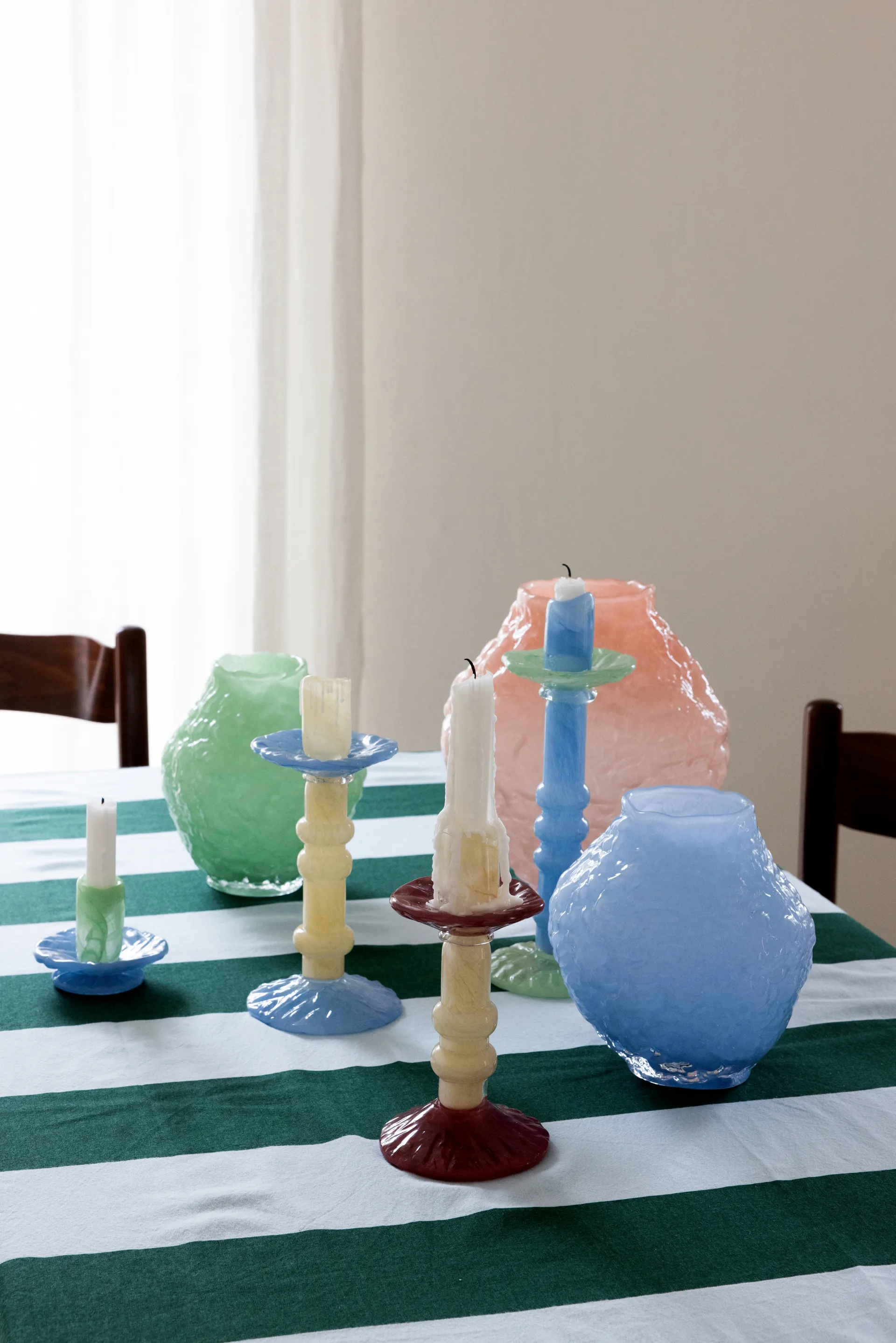 라라 캔들 홀더 XS 9 cm, Mint green-light blue Byon | 바이온