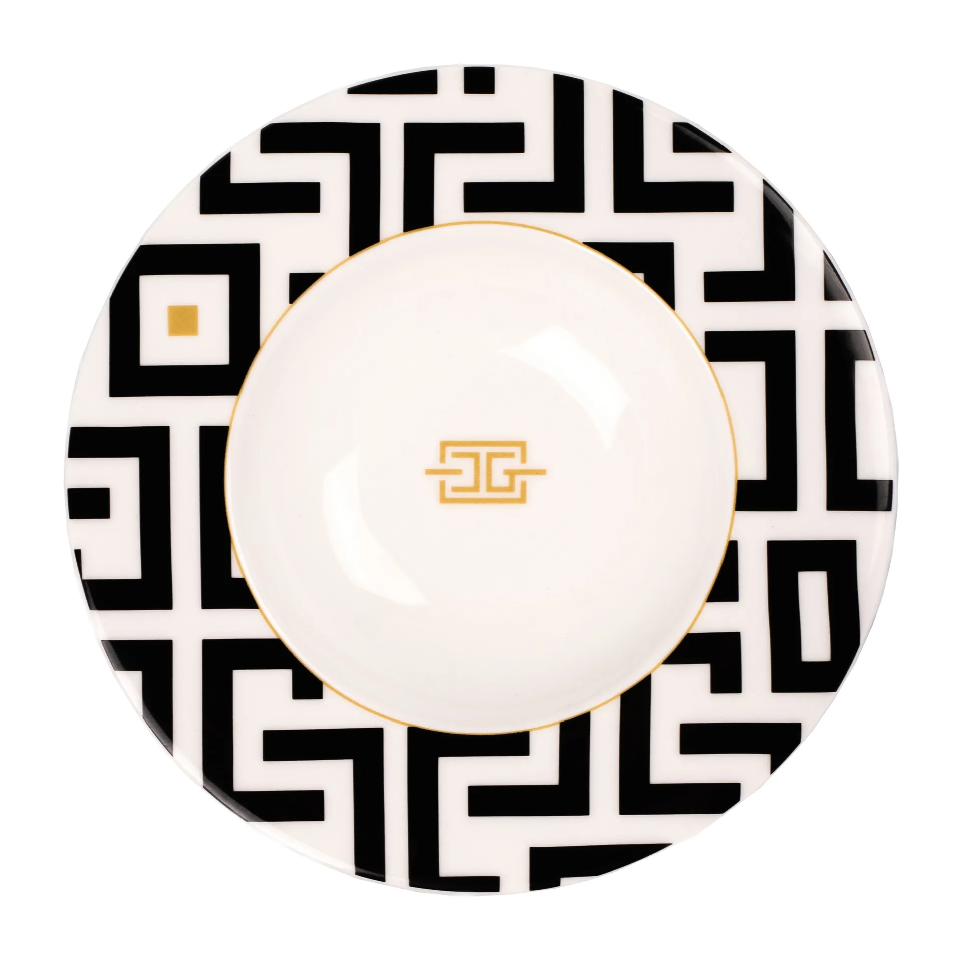 데코 딥플레이트 Ø24.5 cm, White-black Carolina Gynning | 카롤리나 귀닝