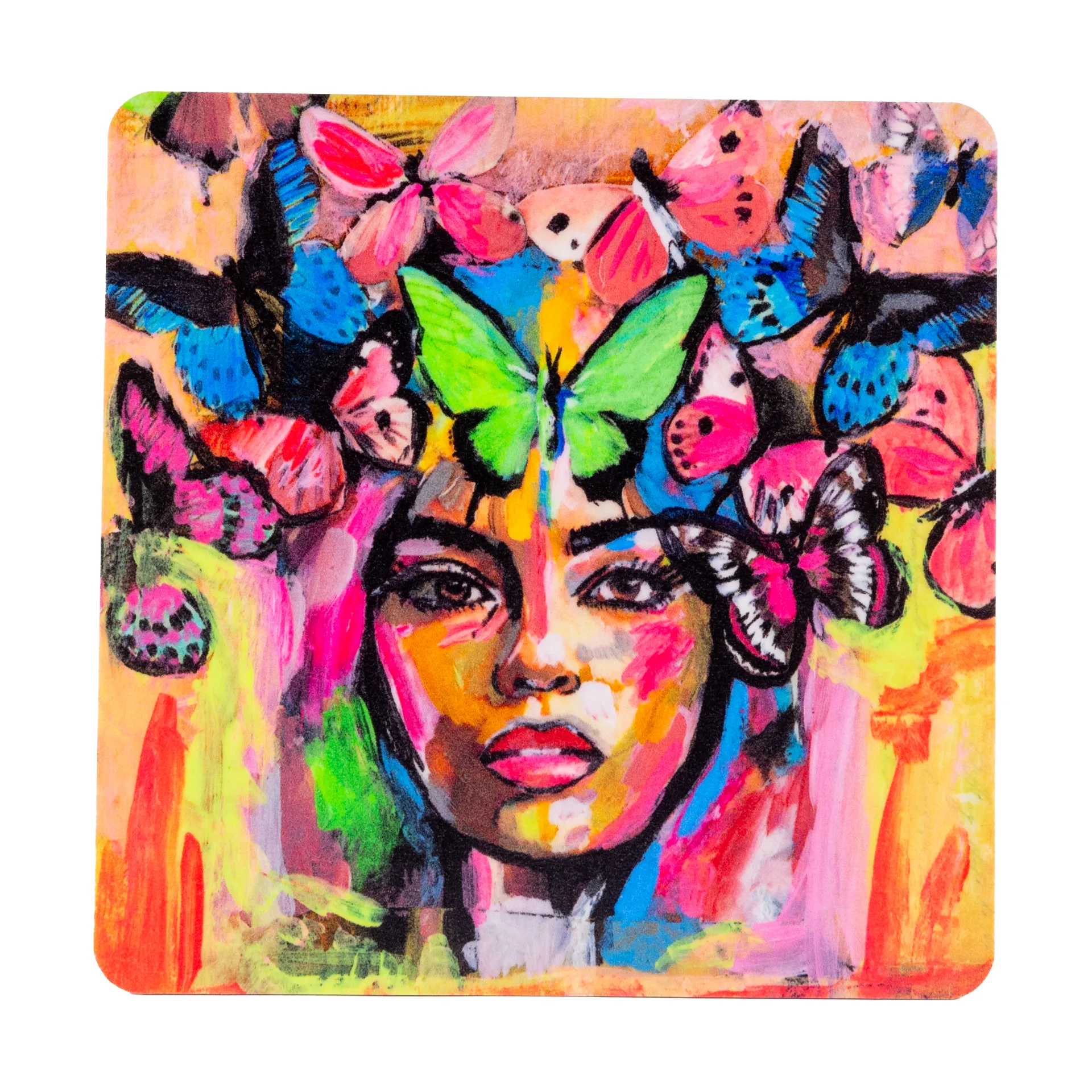 커밍 백 투 라이프 글라스 코스터 9x9 cm, Multi Carolina Gynning | 카롤리나 귀닝