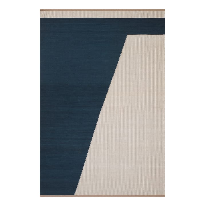 우나 울 카펫 180x270 cm - dark blue-beige-off white - Chhatwal & Jonsson | 샤트왈앤존슨