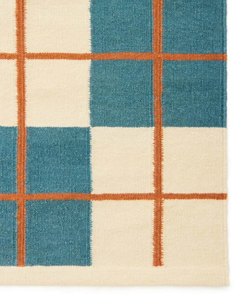 하벨리 러그 180x270 cm, Heaven blue-light khaki-rust Chhatwal & Jonsson | 샤트왈앤존슨