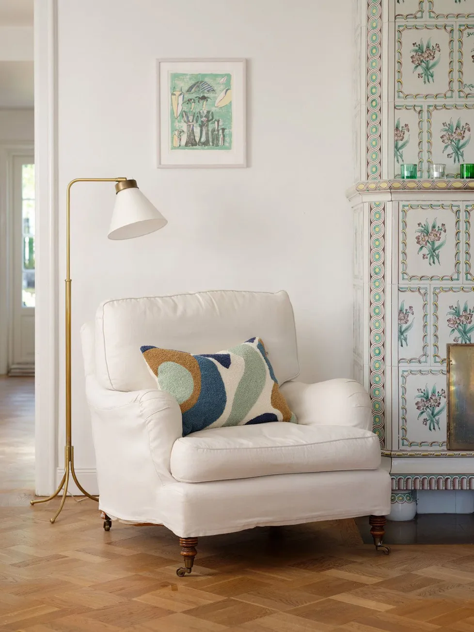 산스크리티 쿠션 커버 40x60 cm, Heaven blue-offwhite-sand-aqua Chhatwal & Jonsson | 샤트왈앤존슨