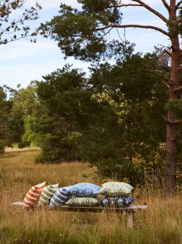 블록 스트라이프 야외용 쿠션 40x60 cm - Riviera blue-off white - Chhatwal & Jonsson | 샤트왈앤존슨