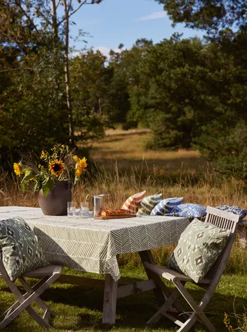 블록 스트라이프 야외용 쿠션 40x60 cm - Riviera blue-off white - Chhatwal & Jonsson | 샤트왈앤존슨