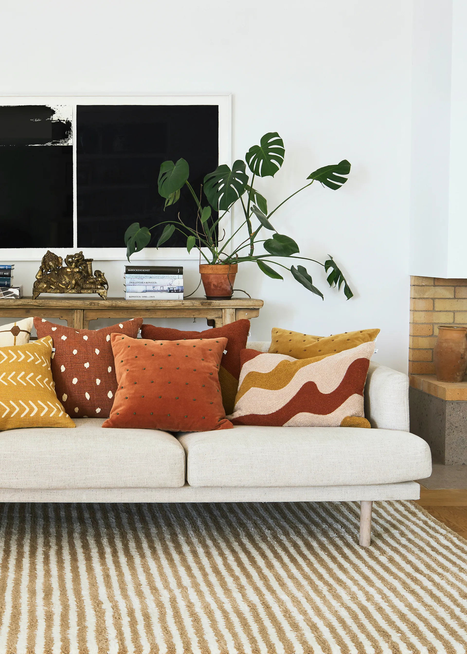 로디 쿠션커버 40x60 cm, Terracotta-tan-masala yellow Chhatwal & Jonsson | 샤트왈앤존슨