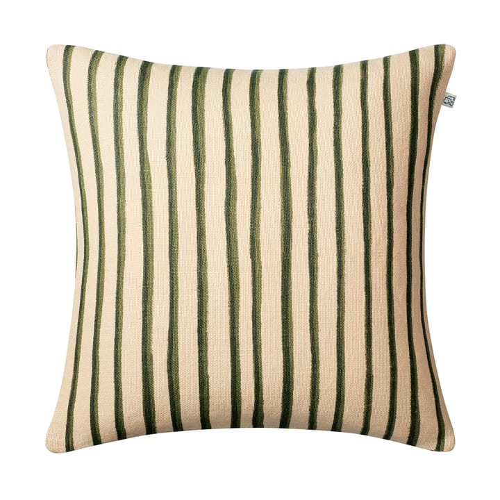 자이푸르 스트라이프 쿠션 커버 50x50 cm - beige-green-green - Chhatwal & Jonsson | 샤트왈앤존슨