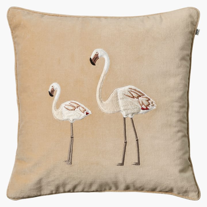 자수 플라밍고 베개커버 50x50 cm, Beige Chhatwal & Jonsson | 샤트왈앤존슨